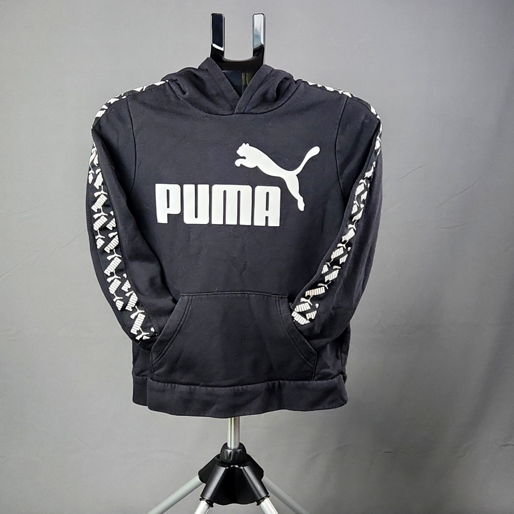 Puma - Youth Logo Hoodie - Black - Size M(10-12)